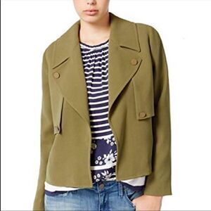 Maison Jules Green Open Front Military Blazer S